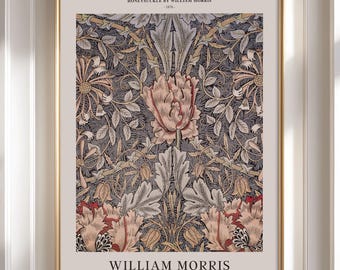 Honeysuckle Floral Pattern – Vintage Morris Style Textile Design