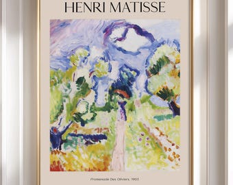 Henri Matisse Promenade des Oliviers Print: Framed Landscape Wall Art