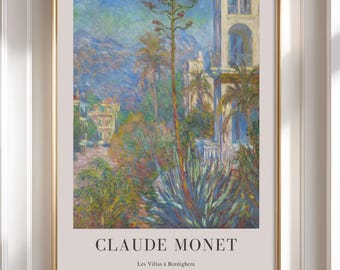 Claude Monet - Les Villas à Bordighera 1884 - Framed Vintage Wall Art