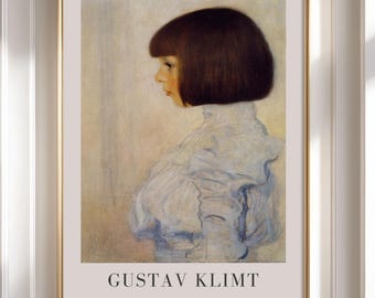 Gustav Klimt 'Helene Klimt' Portrait Print: Framed Antique Oil Painting