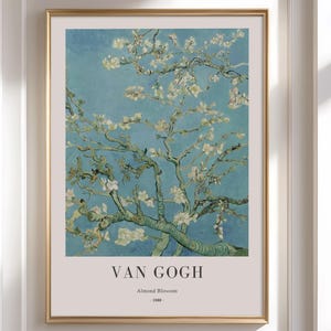 Vincent Van Gogh - Almond Blossom 1890 - Framed Wall Art - Oil Painting Flowers - Large Wall Art - Botanical Wall Art