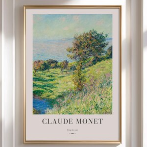 Claude Monet - Coup de vent 1881 - Framed Wall Art - Oil Painting - Large Wall Art - Landscape Painting