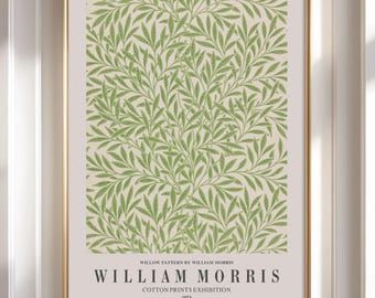 Classic Willow Botanical Pattern - Vintage Framed Wall Art