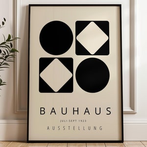 Bauhaus Exhibition Poster: Mid-Century Modern Geometric Art Print