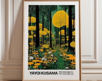 Yayoi Kusama Forest Druck: Japanische Landschaftskunst