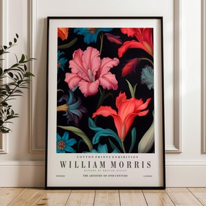 William Morris Print - Framed Wall Art - Large Wall Art - Botanical Print - Floral Print - Vintage Wall Art -  Mid Century Modern