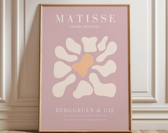 Pink Matisse Print: Mid Century Modern Abstract Wall Art