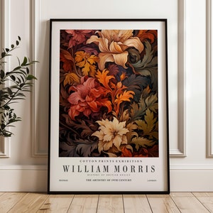 William Morris Print - Framed Wall Art - Large Wall Art - Botanical Print - Floral Print - Vintage Wall Art -  Mid Century Modern