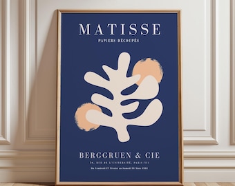 Stampa Blue Matisse: arte murale incorniciata in stile Mid-Century Modern