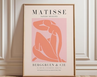 Matisse Nu Bleu Druck: Gerahmt Mid-Century Modern Wandkunst
