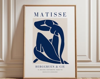 Matisse Nu Bleu Print: Mid-Century Modern Framed Wall Art