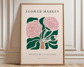 Flower Market Print: Matisse Style Botanical Wall Art
