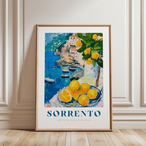 Italian Lemon Print, Framed Wall Art, Citrus Print, Coastal Prints, Kitchen Art, Lemon Art Print, Italy Wall Art, Amalfi Coast Print