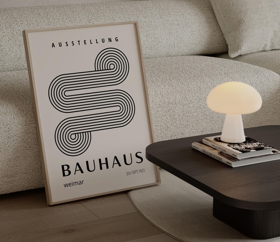 Bauhaus Art Print - Framed Wall Art - Mid Century Modern - Large Wall ...