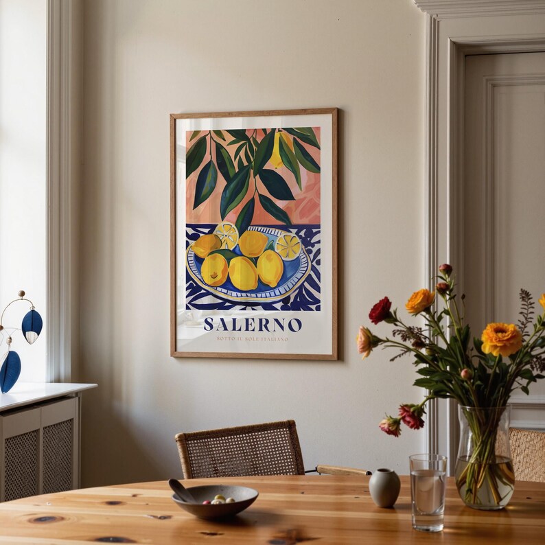 Italian Lemon Print: Kitchen Wall Art, Citrus Illustration image 17