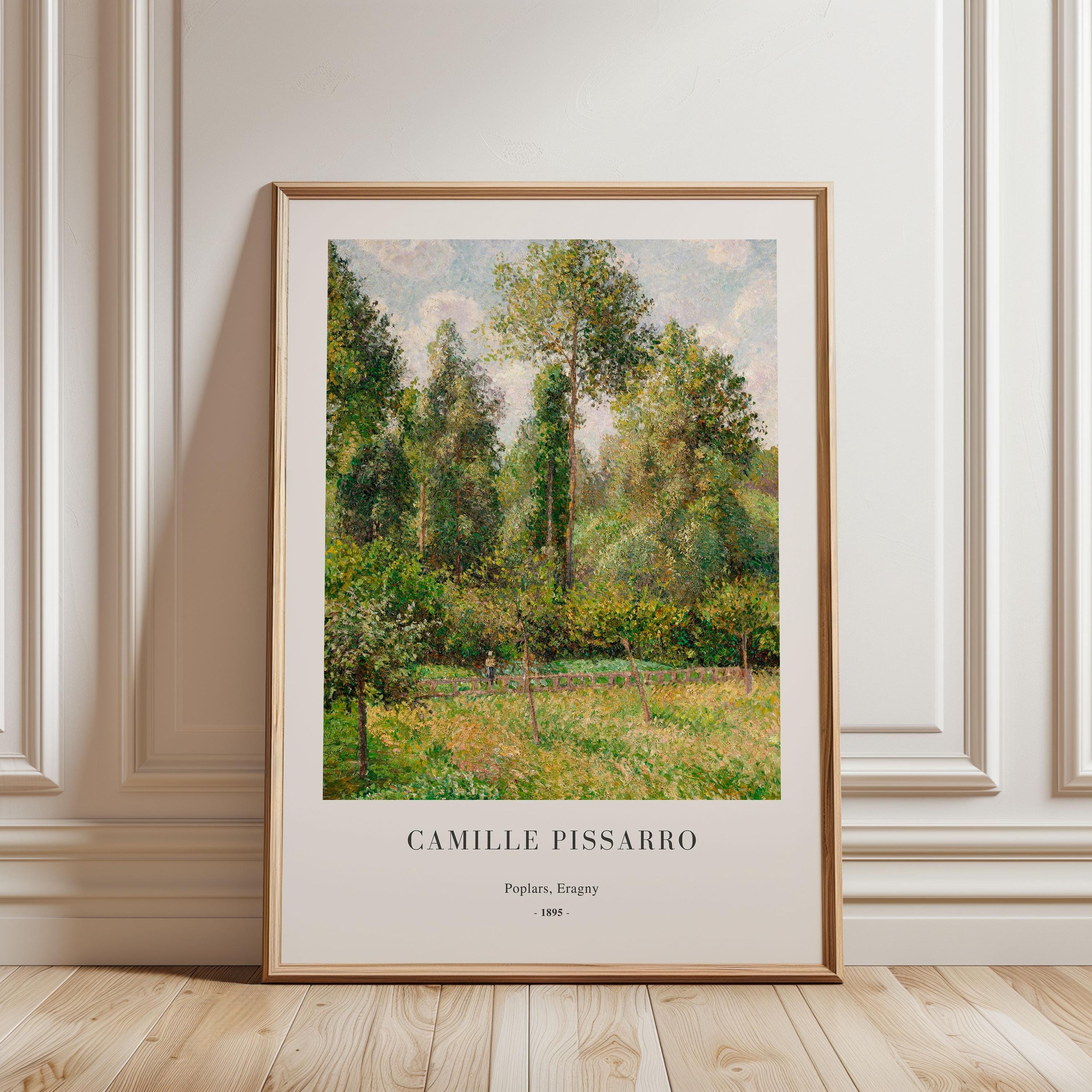 Camille Pissarro 'poplars, Eragny' Framed Landscape Art Print - Etsy