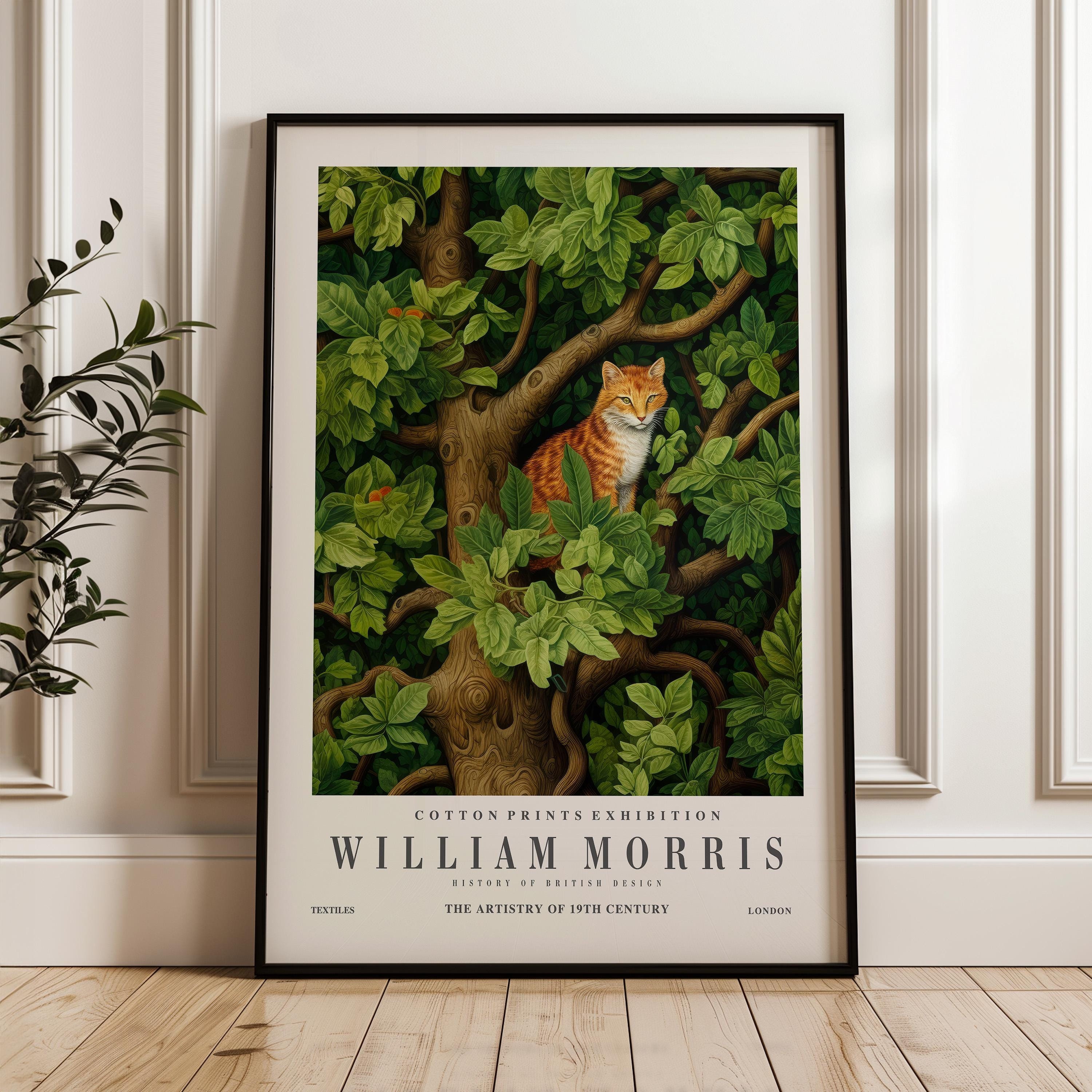 William Morris Fox Print - Framed Wall Art - Botanical