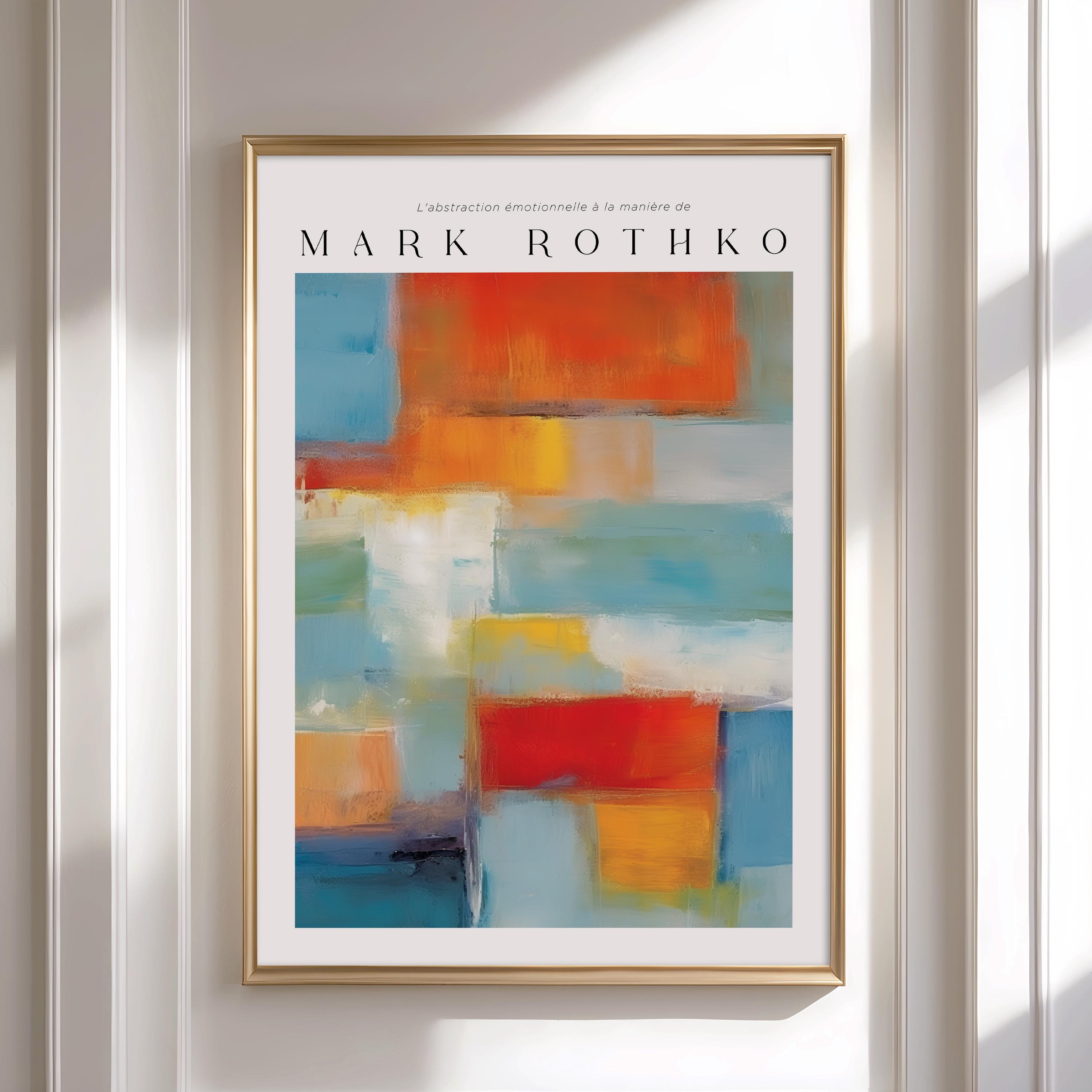 Mark Rothko Print, Framed Wall Art Large Wall Art, Modern Wall Art, Living Room Decor Mark Rothko Inspired Poster