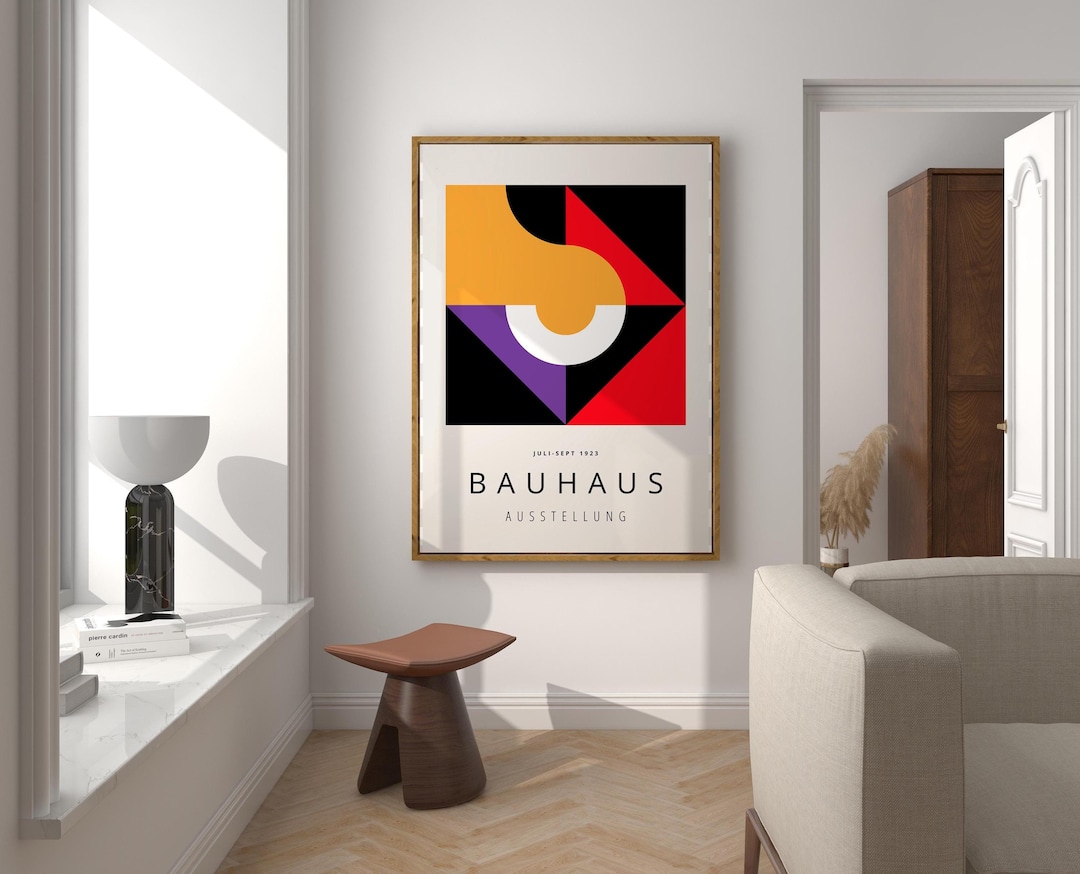 Colorful Bauhaus Art Print - Mid-century Modern Framed Wall Decor - Etsy