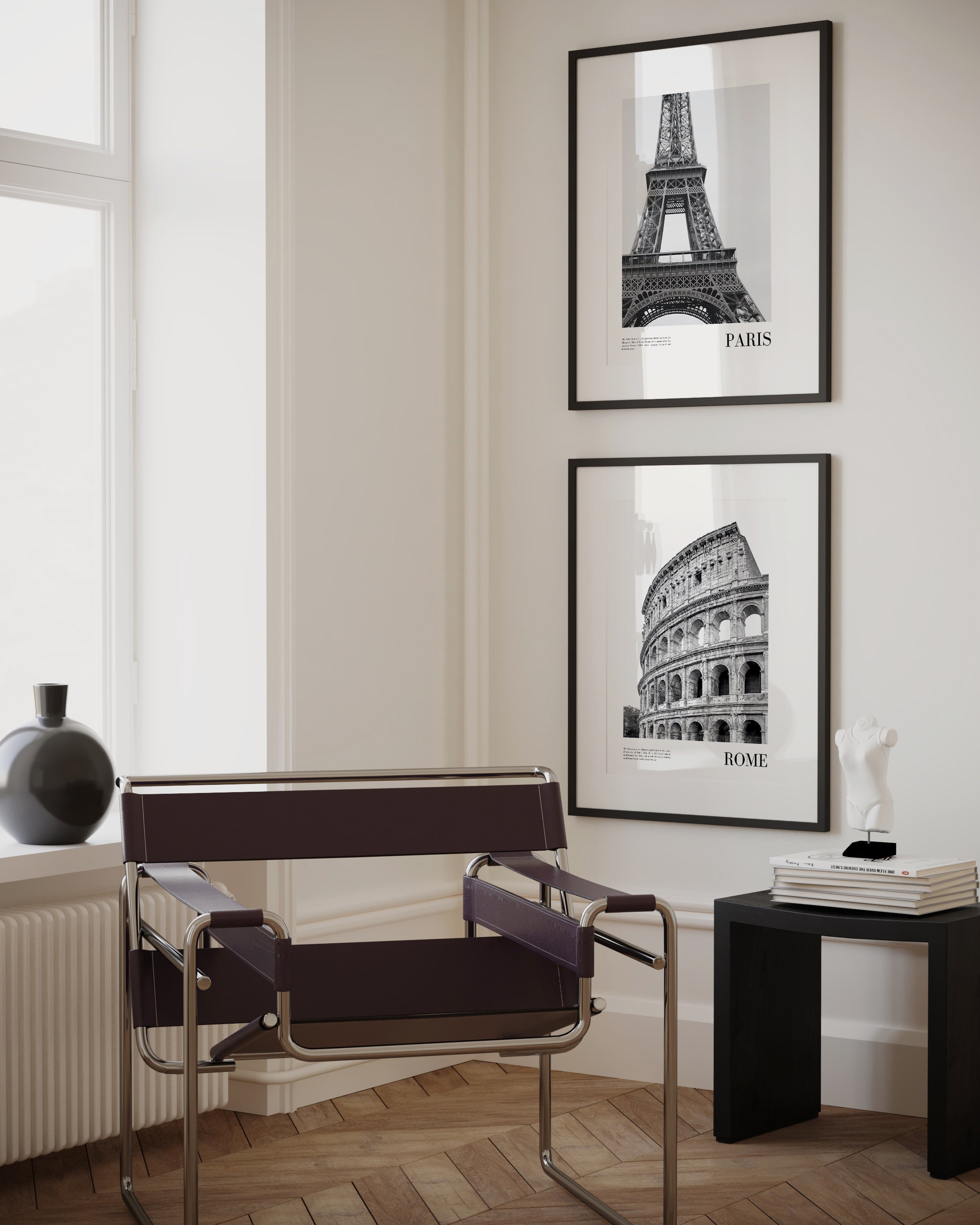 Set of 3 Black and White City Prints, New York Print, Paris Set of 3 Black and White City Prints, New York Print, Paris