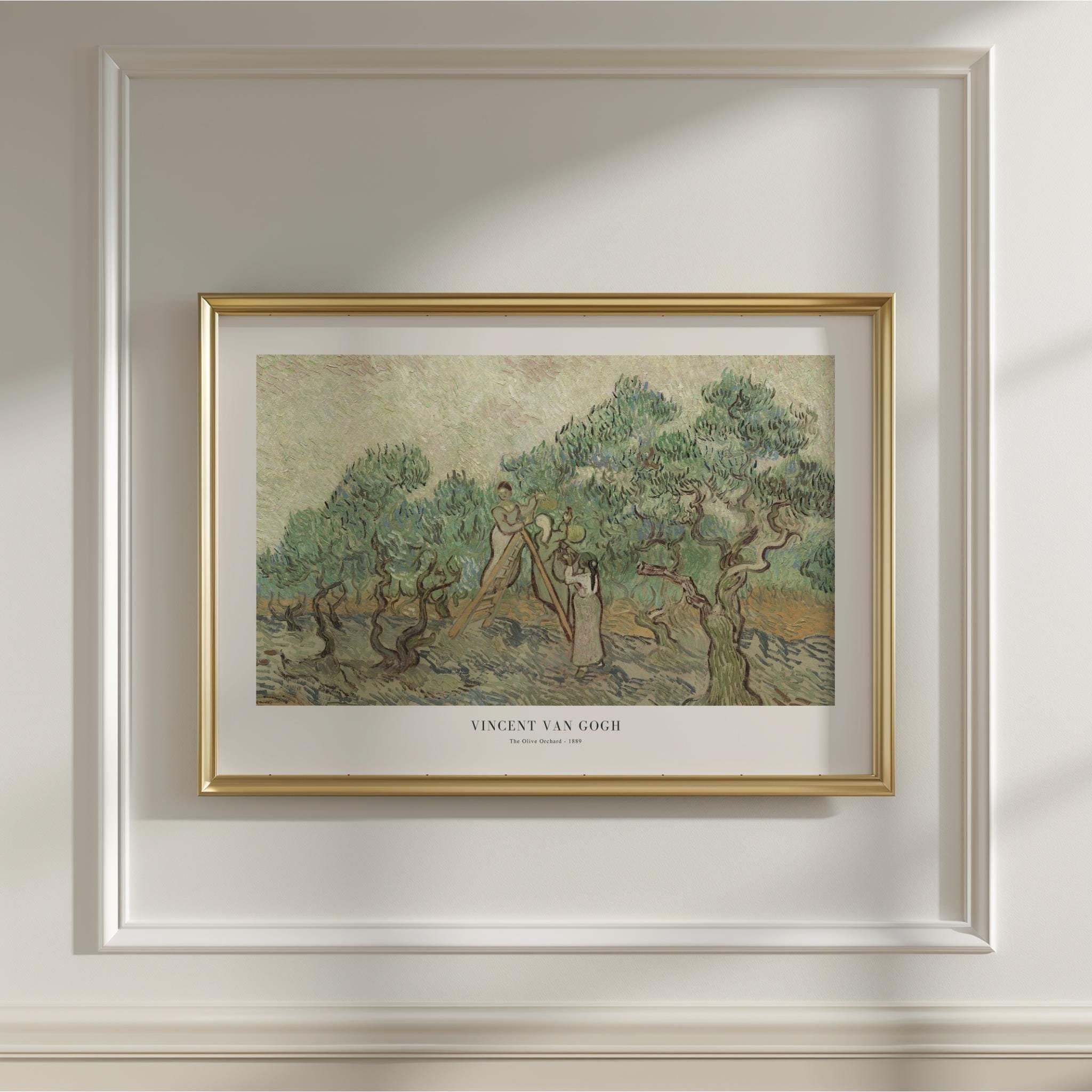 Van Gogh Olive Orchard Print: Framed Antique Oil Painting - Etsy