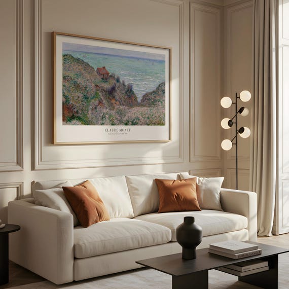 クロード・モネ「税関監視の小屋」額入り風景画 - Etsy 日本