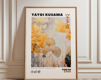 Yayoi Kusama Botanical Print: Japanese Modern Art Wall Decor - Etsy