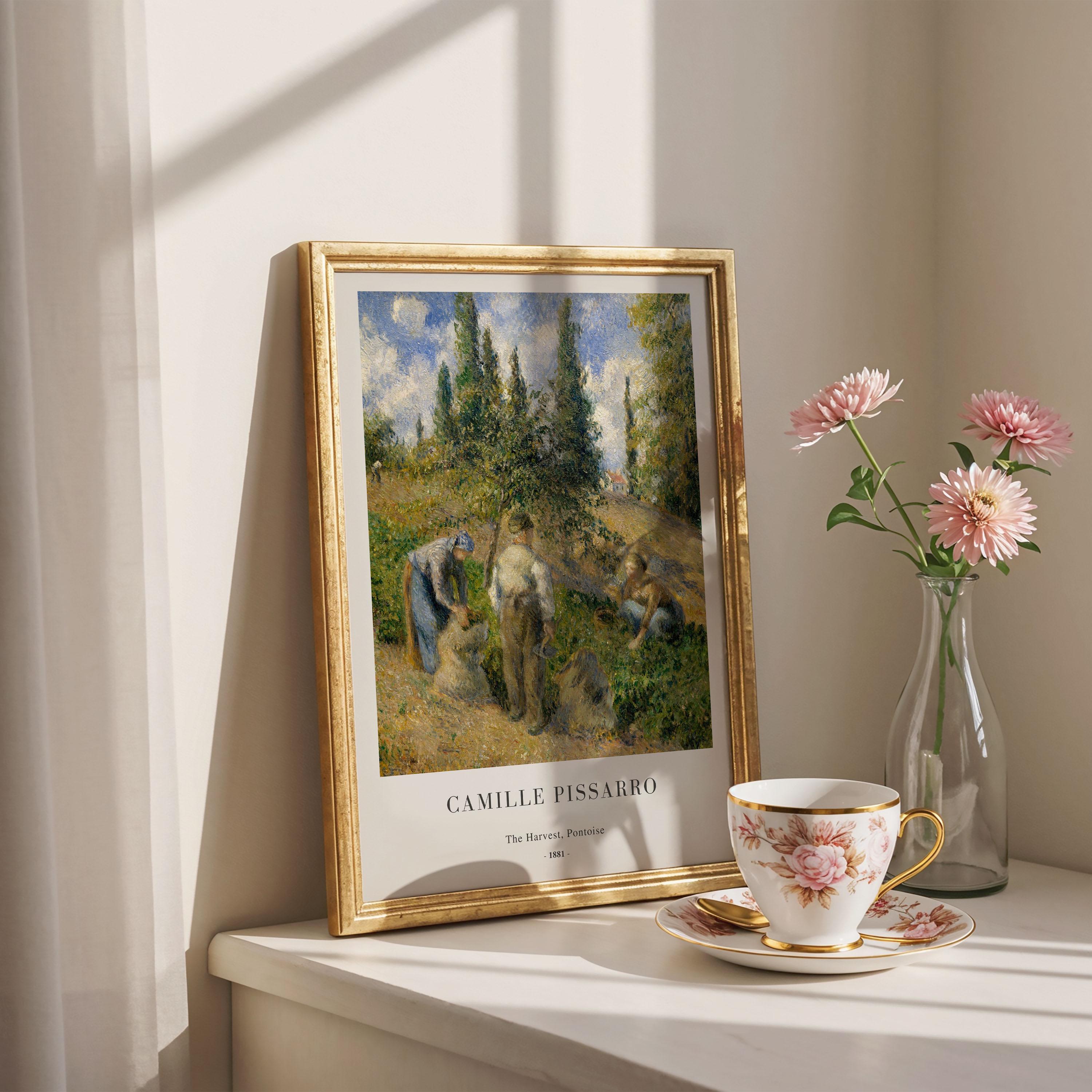 Camille Pissarro 'The Harvest' Framed Print: Vintage French