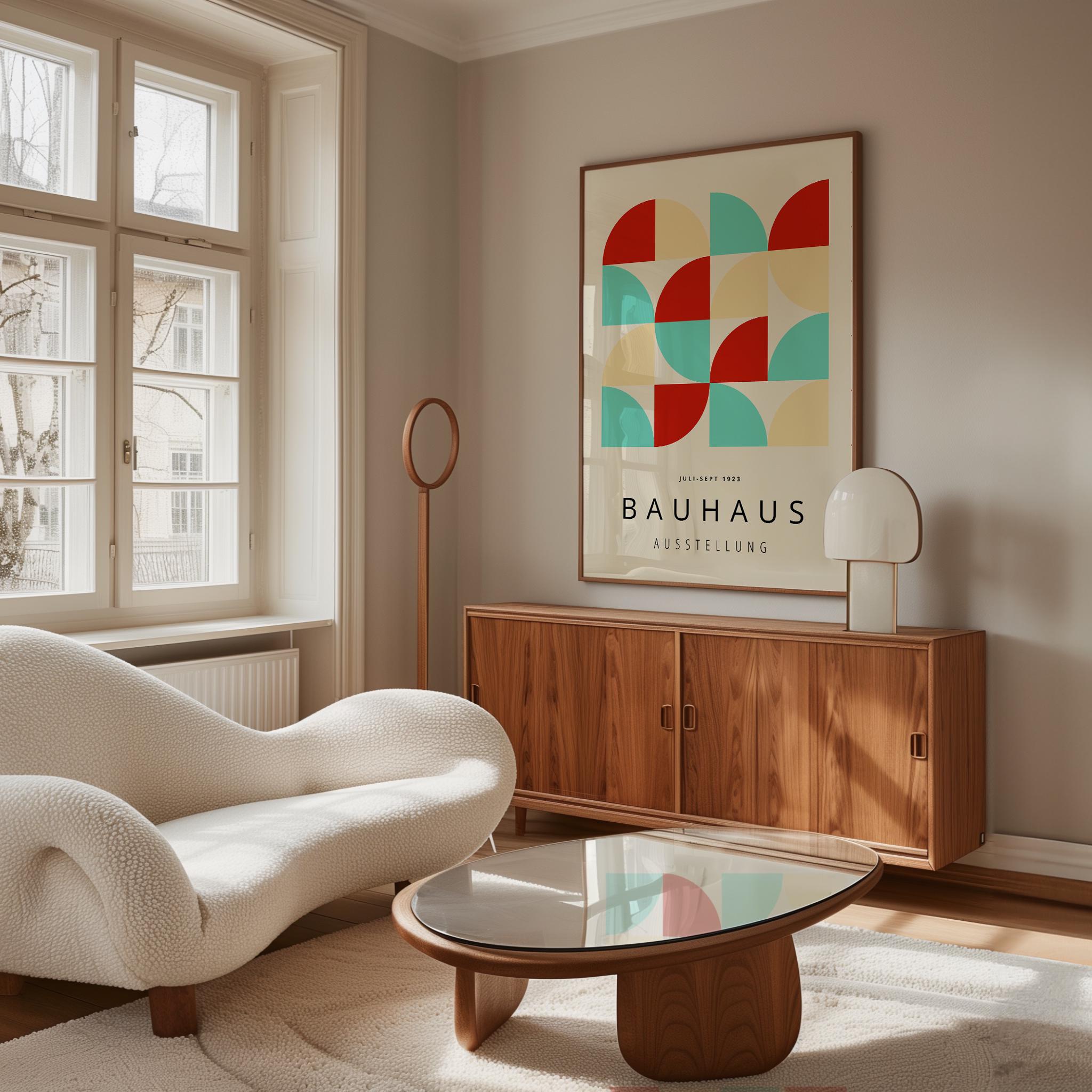 Modern Bauhaus Art Print: Framed Geometric Wall Decor - Etsy
