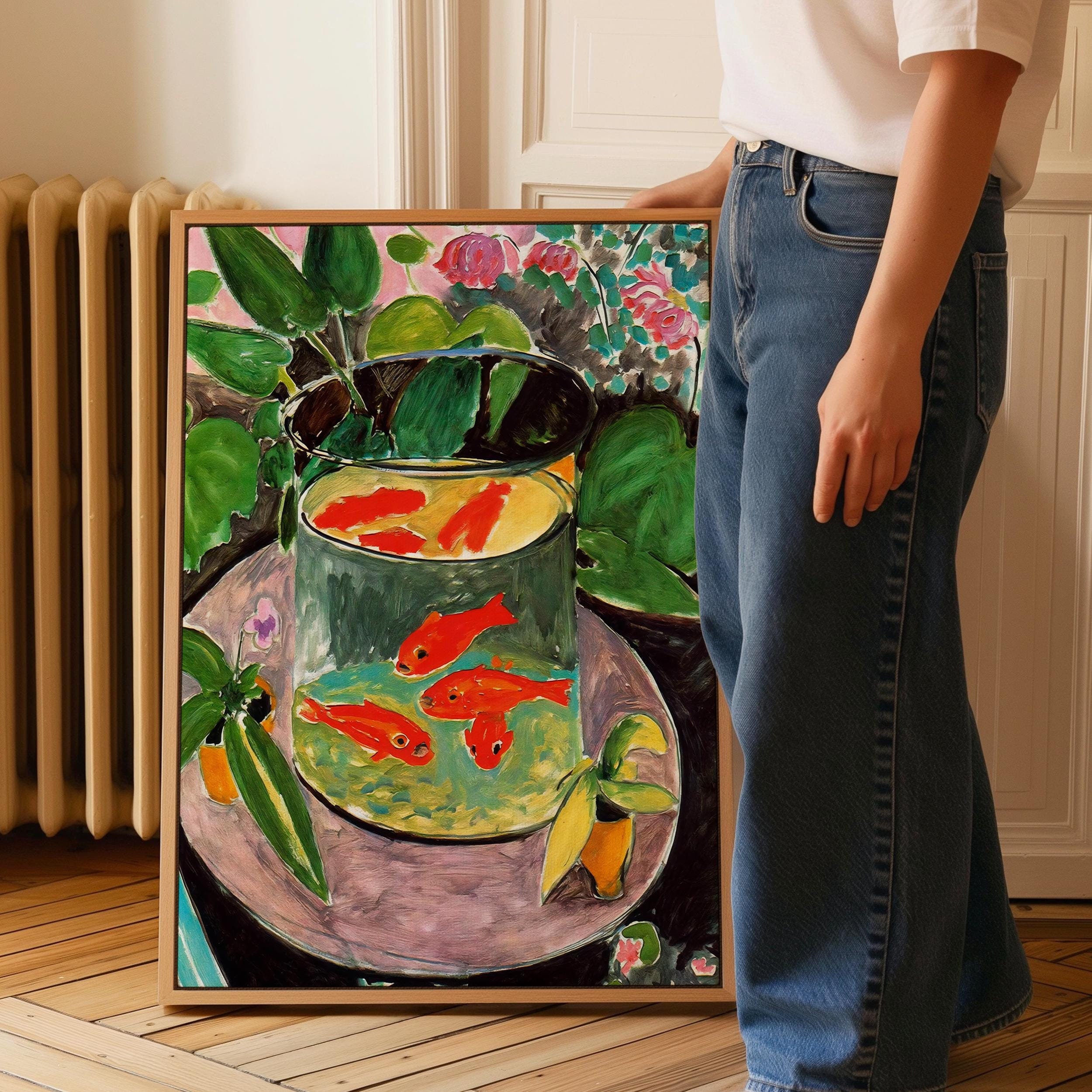 Henri Matisse Print -  Goldfish 1912 - Framed Canvas Wall Art Large Wall Art - Botanical Wall Art