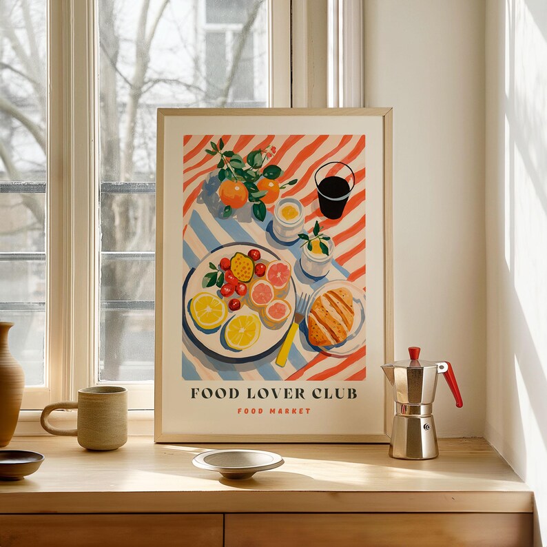 Fruit Illustration Print: Food Lover Kitchen Wall Art image 2