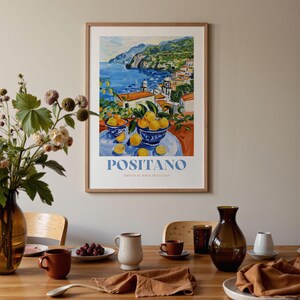 Positano Print: Framed Italian Coastal Wall Art image 16