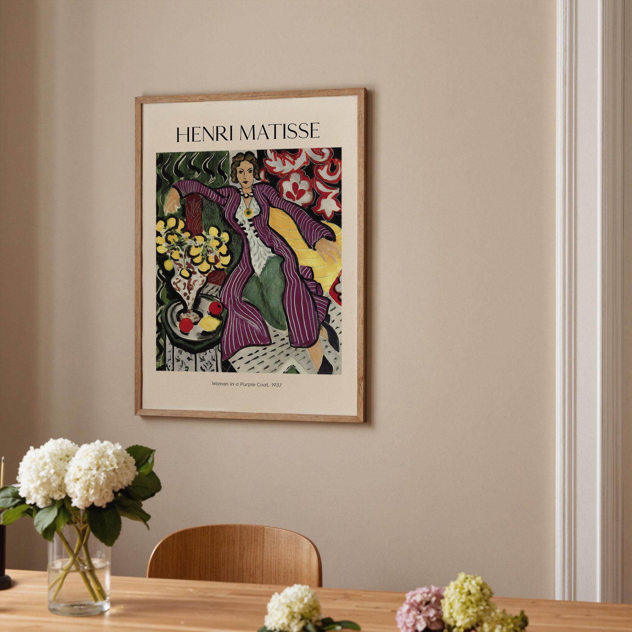 Henri Matisse Woman in Purple Coat Print: Framed Wall Art - Etsy