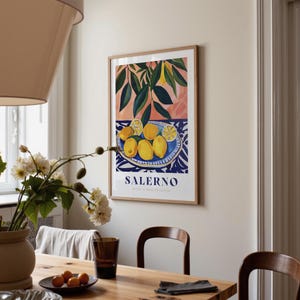 Italian Lemon Print: Kitchen Wall Art, Citrus Illustration image 16