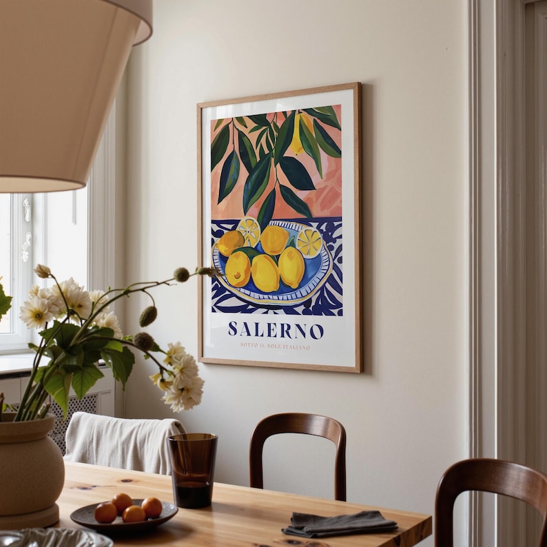 Italian Lemon Print: Kitchen Wall Art, Citrus Illustration image 16