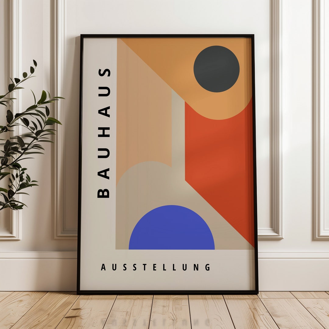 Framed Bauhaus Print: Mid Century Modern Wall Art - Etsy