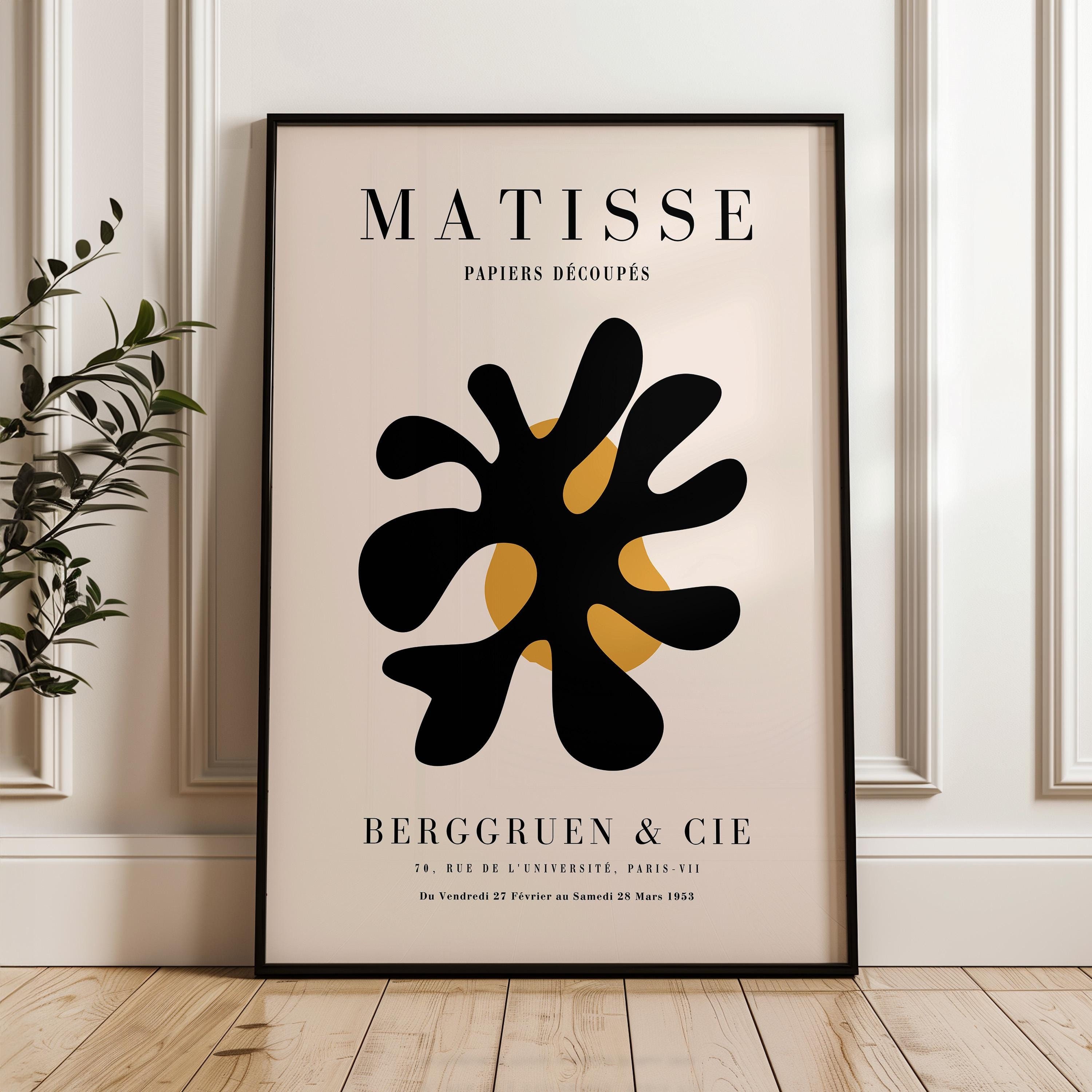 Matisse Print: Papiers Decoupes, Mid Century Modern Framed Wall