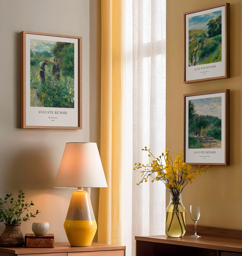 Renoir Poster Set of 3 – Impressionist Vintage Paintings, Classic Museum Art Prints, French Landscape Wall Decor image 18