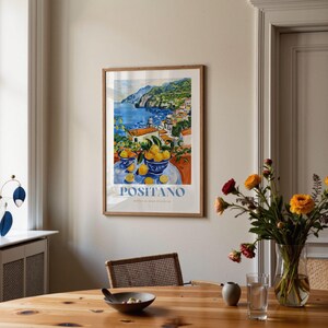 Positano Print: Framed Italian Coastal Wall Art image 6