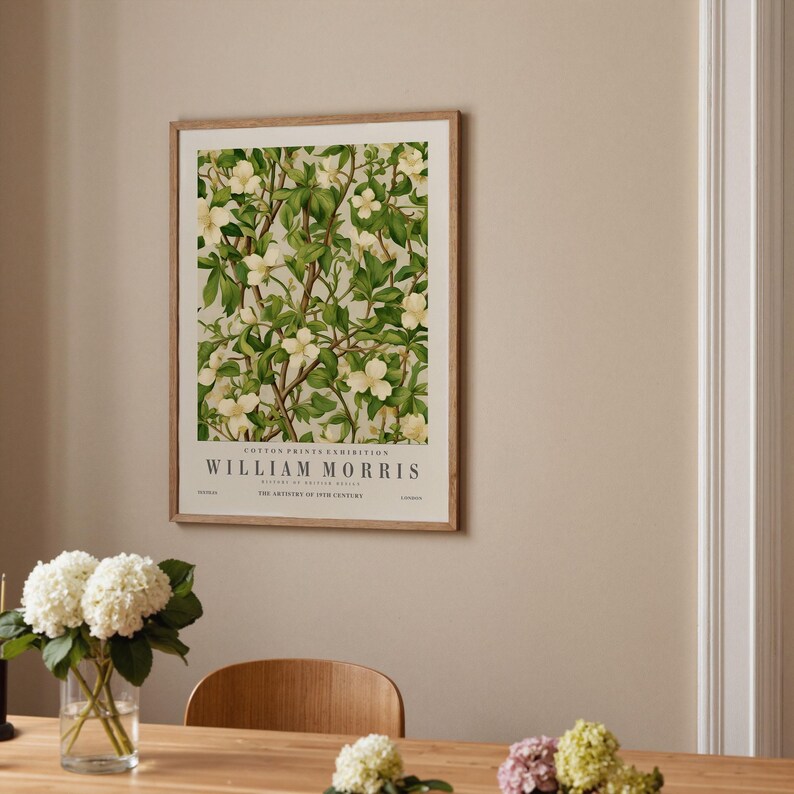 William Morris Botanical Print: Vintage Green Wall Art, Framed Option ...