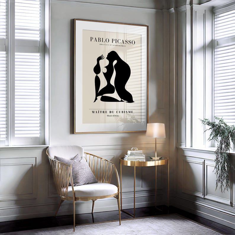 Picasso Print: Framed Abstract Cubism Wall Art image 12