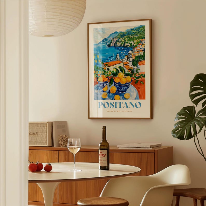 Positano Print: Framed Italian Coastal Wall Art image 18