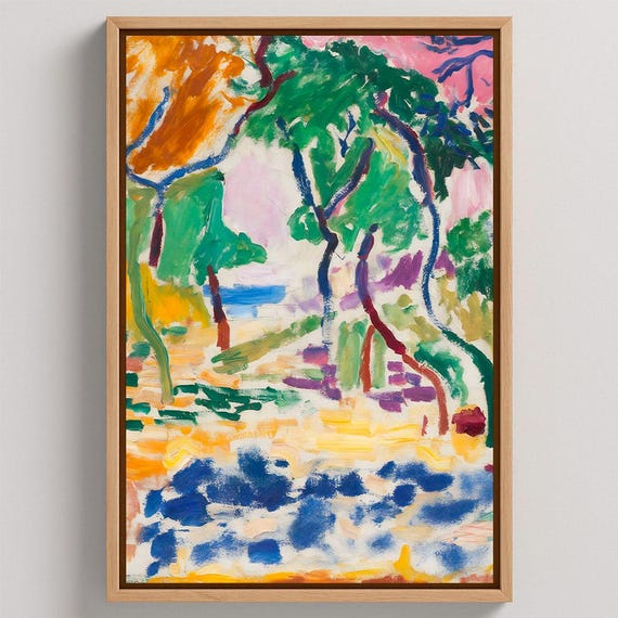 Framed Canvas Henri Matisse Landscape Near Collioure”, 1905 Print