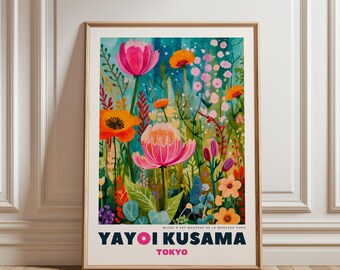 Kusama アートポスター A2版 Amazon.com: Yayoi Kusama Art Print, Japanese Art Print