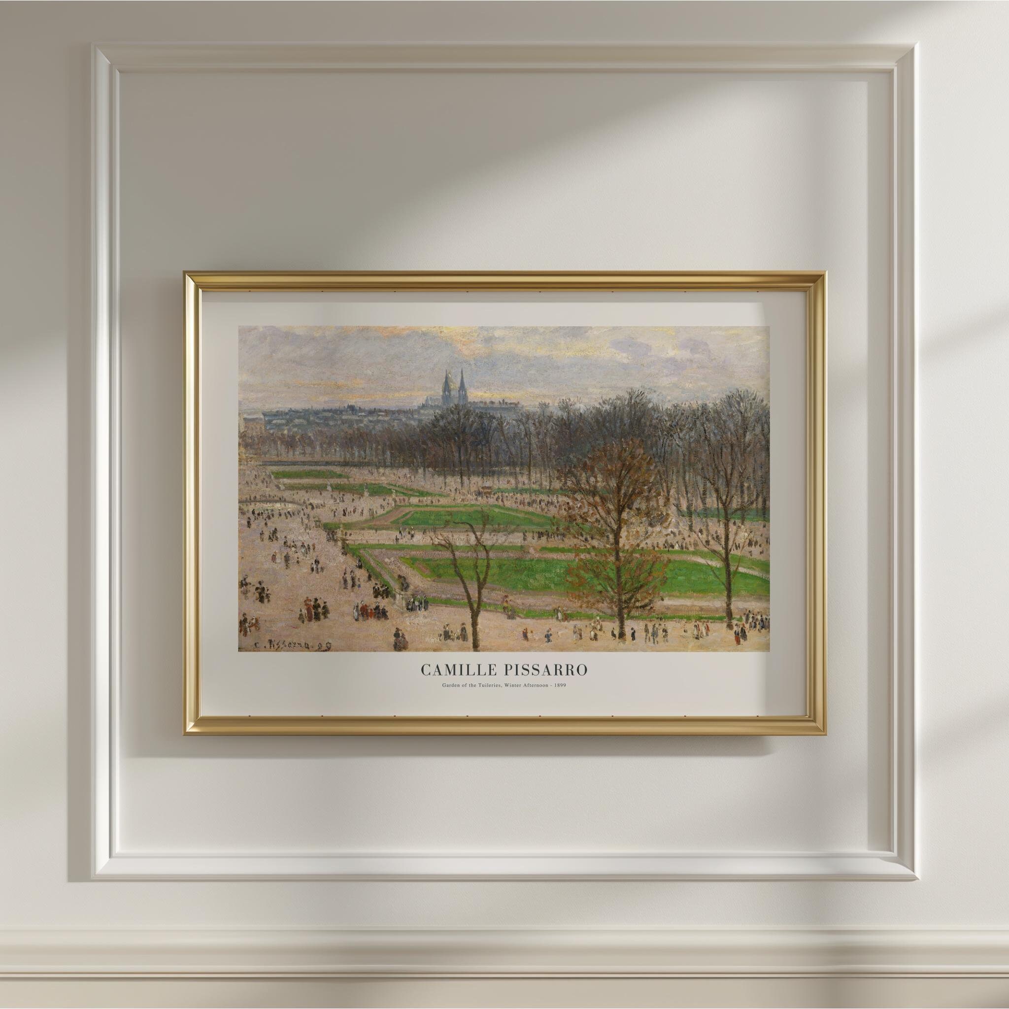 Camille Pissarro、海外版超希少レゾネ、新品額装付 Camille Pissarro: Garden of the Tuileries Framed Art Print - Etsy