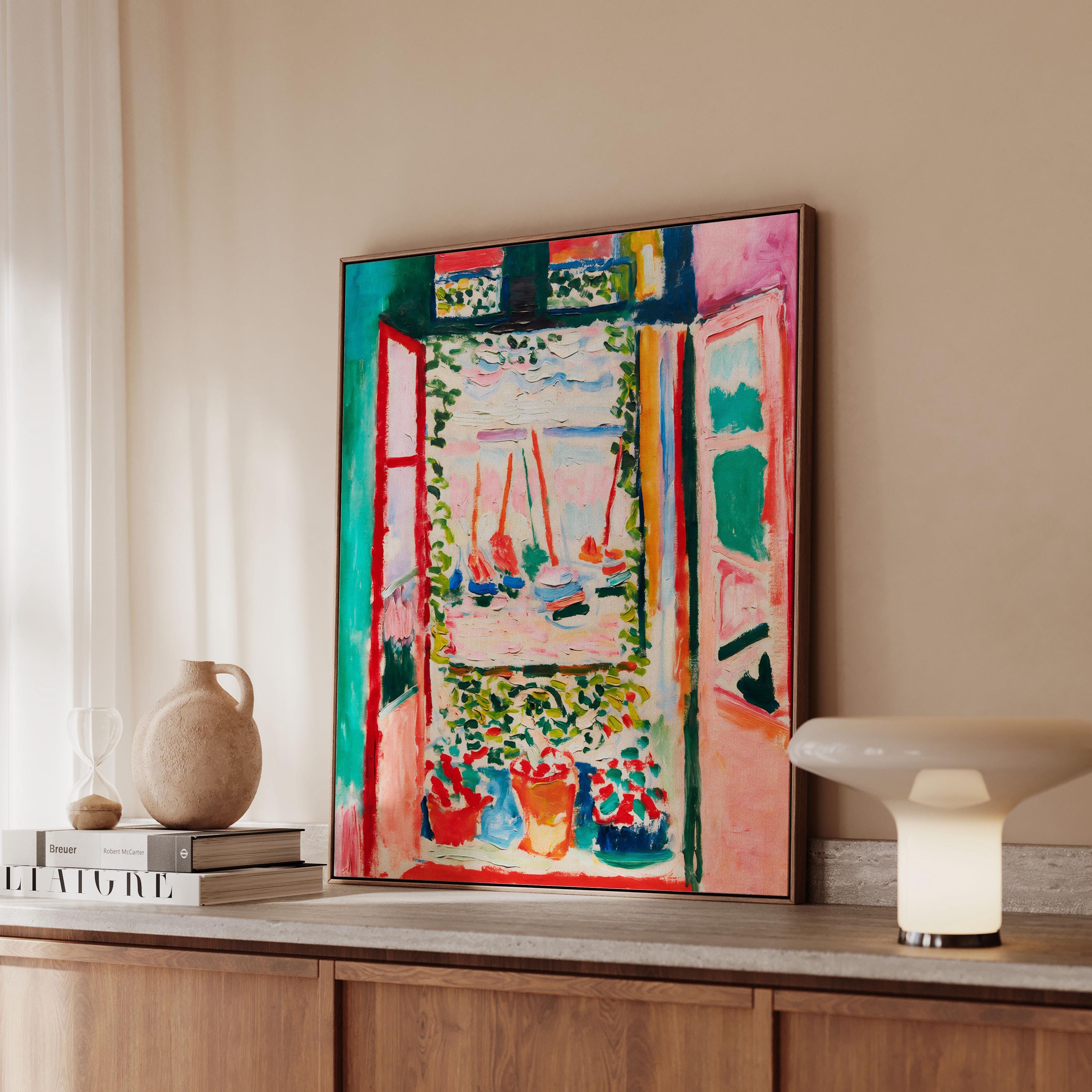 Framed Canvas Henri Matisse 'Open Window' Print: Large Wall Art