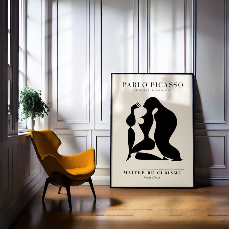 Picasso Print: Framed Abstract Cubism Wall Art image 9