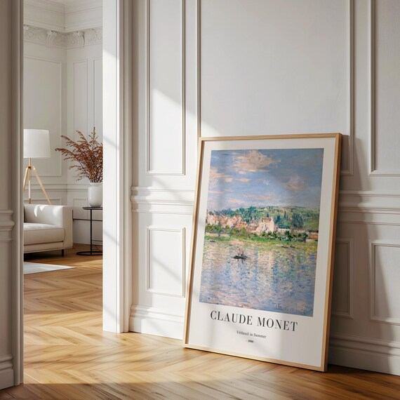 クロード・モネ - ヴェトゥイユの夏 - 額入り印象派風景画 - Etsy 日本