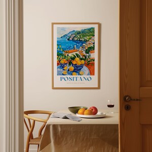Positano Print: Framed Italian Coastal Wall Art image 4