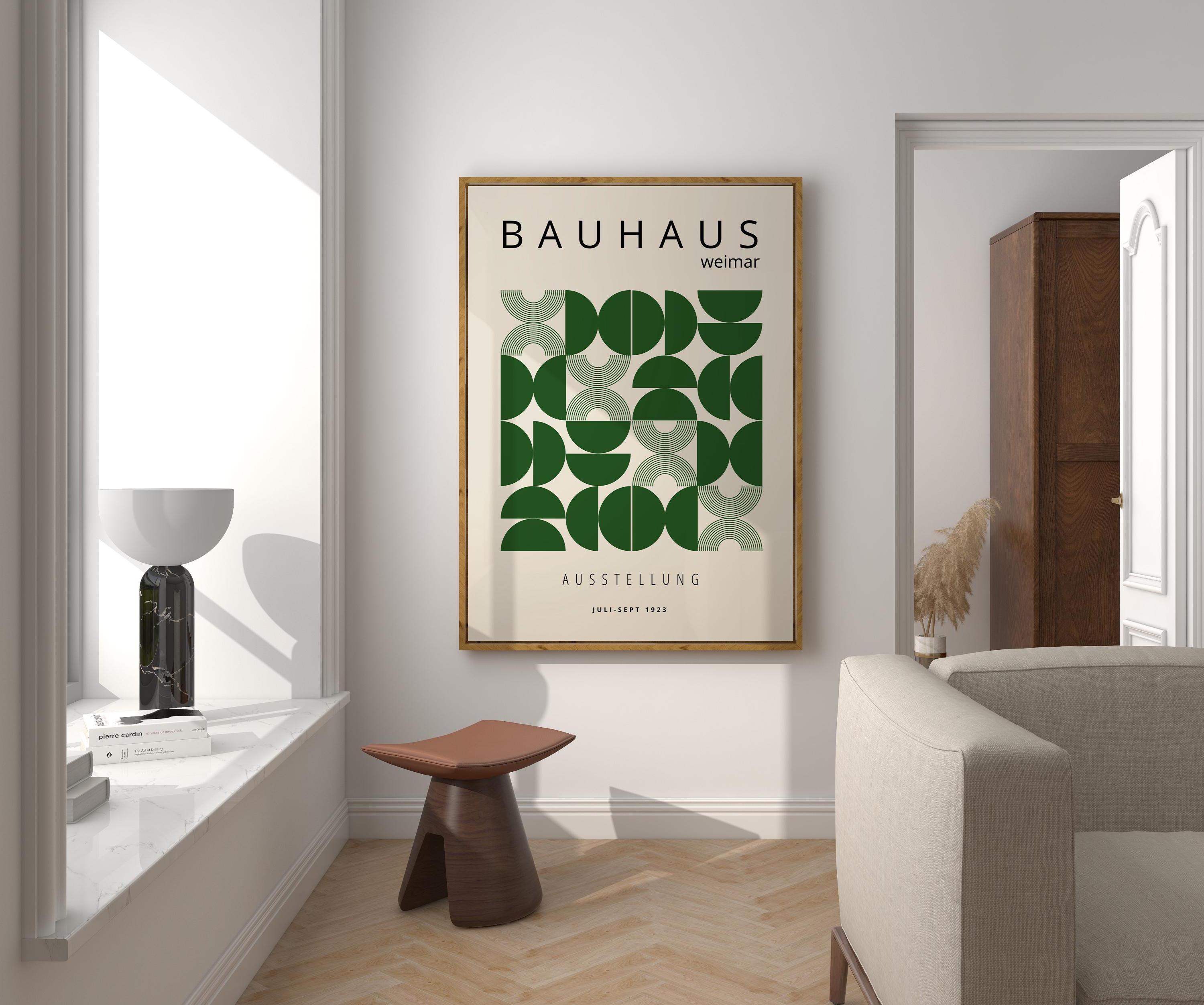 【額装済・A1】Japandi-03　KONTUR / Bauhaus アート Green Bauhaus Art Print: Mid-century Modern Wall Decor - Etsy Canada